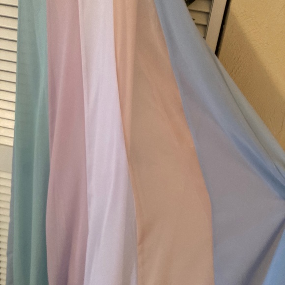 SOLD - Lulus Days to Remember Light Blue Multi Striped Maxi Dress XS - Picture 5 of 9